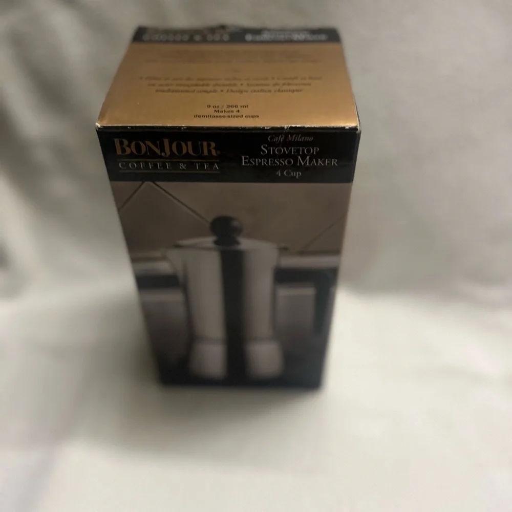 Benjour Stainless Steel Espresso Maker - Black Handle